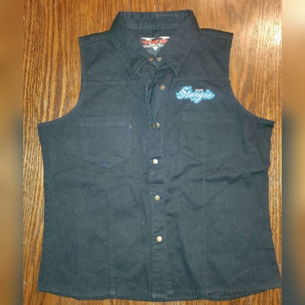 V Twin women's motorcycle vest 2006 Sturgis